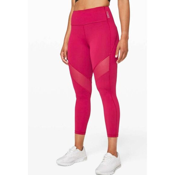 LULULEMON ATHLETICA Stronger As One Tight 25' 'Lululemon X Barrys' in Ruby Red S - Picture 1 of 7